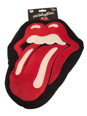 the Rolling Stones Icon Tongue Sticking Out 10" Plush Dog Toy Squeak
